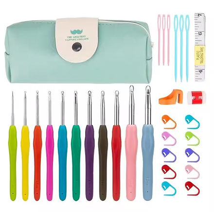 11 PCS.SOFT GRIP HANDLES ERGONOMIC CROCHET HOOKS SET